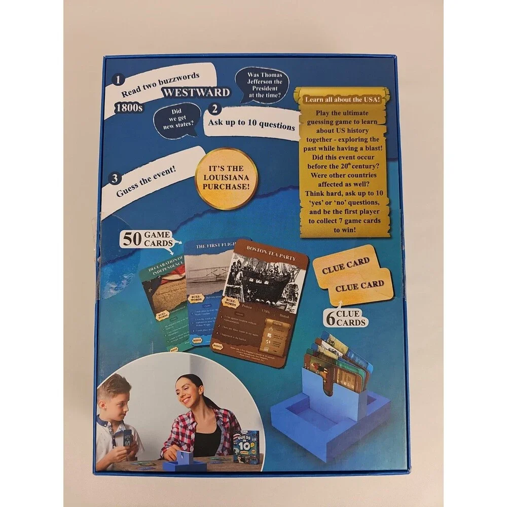 Skillmatics Guess in 10 US History Educational Card Game 2-6 Players Ages 8+